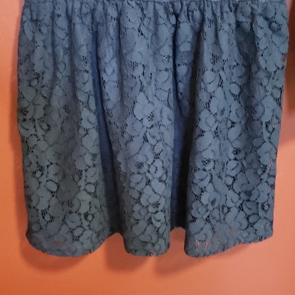 H & M Long Sleeve Navy Blue Lace Dress Size 4-6 Y - Picture 6 of 13